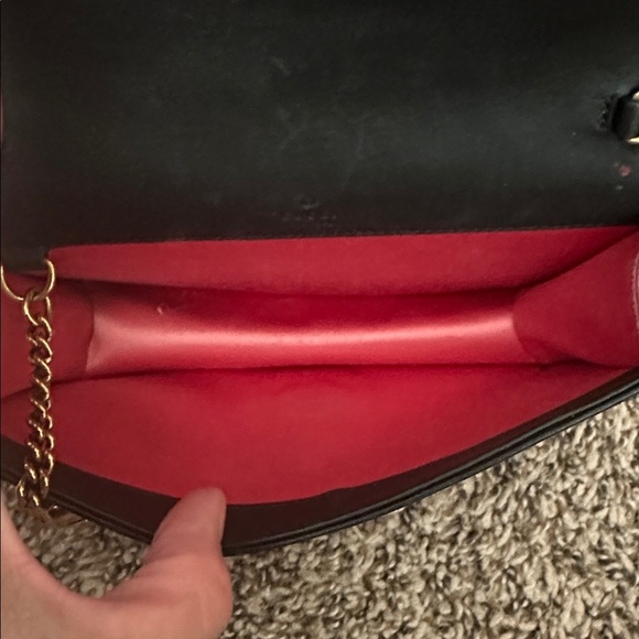 Gucci Black Velvet Marmont Bag with Gold Accents - Beautiful Condition - Picture 9 of 14